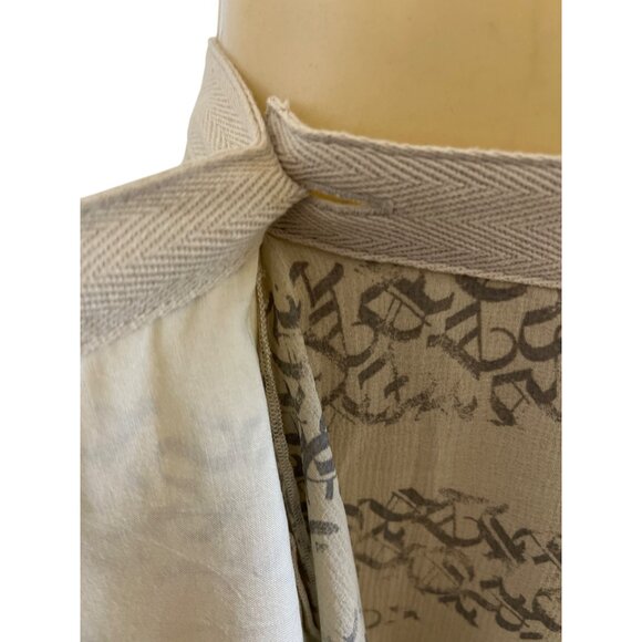 Silence + Noise Women’s Beige Gray Script Print Wrap Skirt Sz S/P - New - Picture 6 of 10